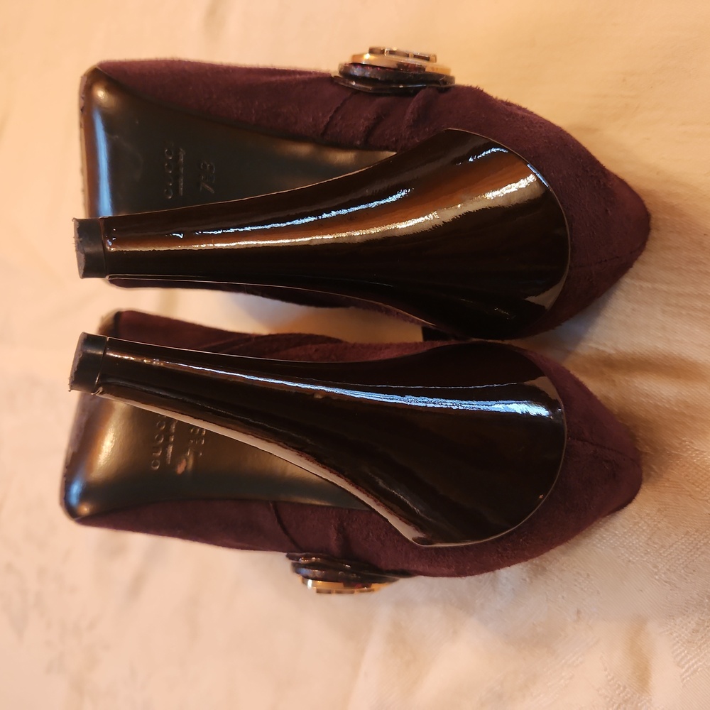 Gucci/Elegant Women's Suede Ankle Boots in Rich Brown - Picture 10 of 13